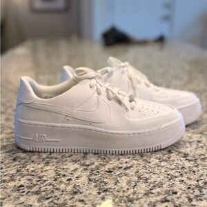 Nike Women’s White Platform Air Sneakers